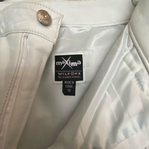 Wilson white leather jeans